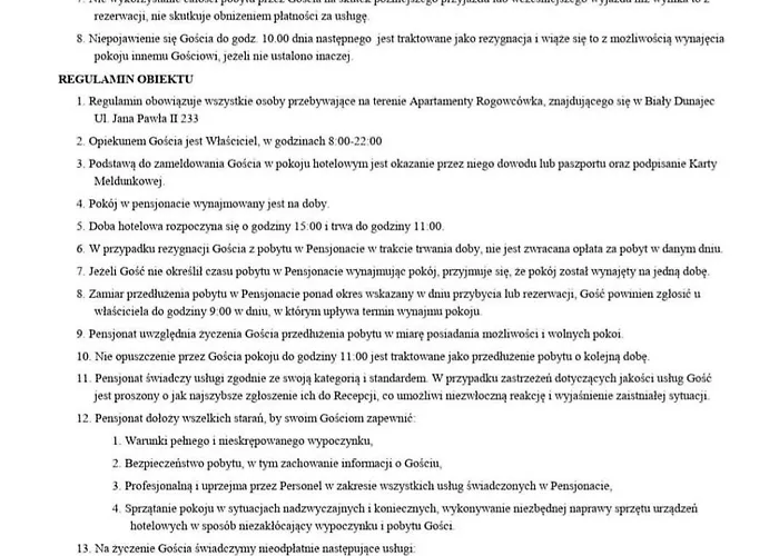 Rogowcowka 公寓式酒店